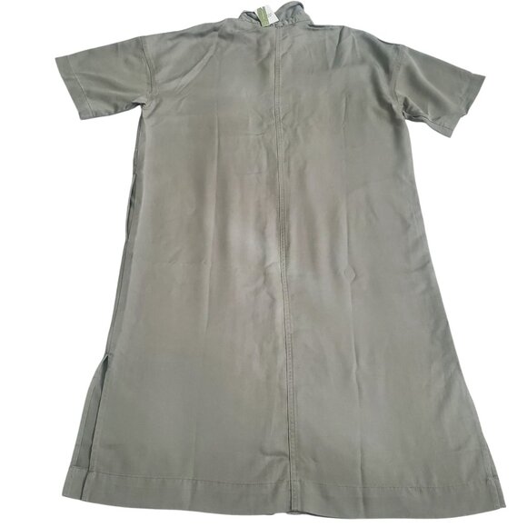 Marine Layer Renata dress Olive green sz medium button closure short sleeve new - Picture 5 of 16